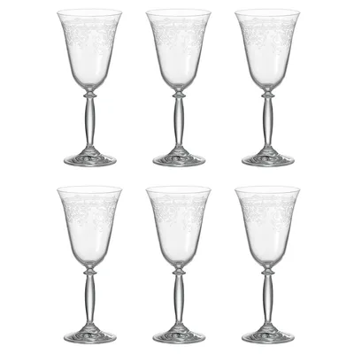 Immagine prodotto di montana 037968 Calice da vino rosso Avalon 330 ml, vetro, motivo floreale a viticcio, trasparente (6 pezzi)