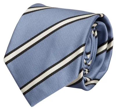 Produktbild von Fabio Farini - 1 Stück Herren Krawatten Blautöne - klassische Männer Schlipse in 8cm Breite Breit (8cm), Hellblau Weiß - Cloudberry/Black/White