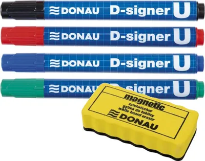 Produktbild von Trockenlöschmarker /Kit. 4/ + Schwamm Donau D-Signer 7372904-99DE