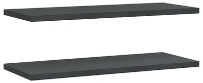 Obrázek produktu pro vidaXL Nástěnné police 2 ks 100x40 cm černá nerezová ocel