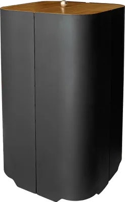 Produktbild von Lienbacher Pelletbehälter 30 kg Füllmenge, mit Rollen, Holzdeckel, 50x54x40 cm