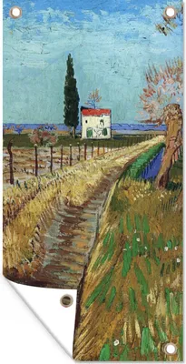 Produktbild von MuchoWow® 30x60 cm Outdoor-Poster Gartendeko Sichtschutz Garten Poster für den Garten  Weg durch ein Weidenfeld - Vincent van Gogh