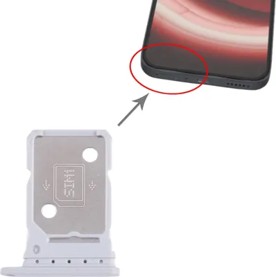 Immagine prodotto di Per il telefono Nothing 2A SIM Card Tray Dual SIM Spare Part Argento