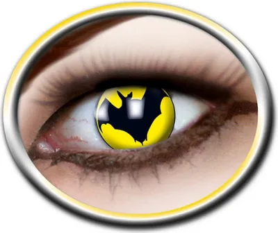 Produktbild von Zoelibat Eyecatcher 12 Monats-Kontaktlinsen Yellow Bat Monatslinsen Party Linsen Funlinsen