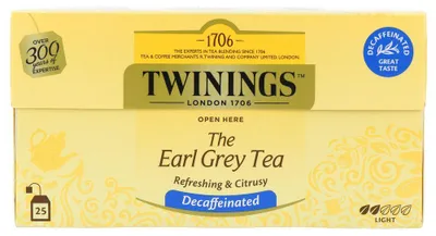 Productafbeelding van Twinings Earl Grey Thee Decaffeinated (25 zakjes)