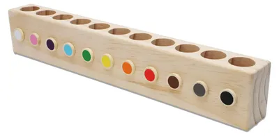 Produktbild von Stiftehalter mit 11 Fächern, Stifteablage aus Massivholz für Kinder, Schreibtisch-Organizer für Schule, Büro und Zuhause.