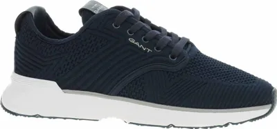A single navy blue Gant sneaker with a white sole is shown against a white background.