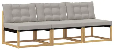Zdjęcie produktu dla vidaXL Sofa ogrodowa średniej wielkości z litego drewna akacjowego, biała