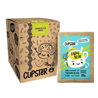 Produktbild von Cupster vegane glutenfreie Instant Suppe nach Bauernart 10er Pack 10x14g