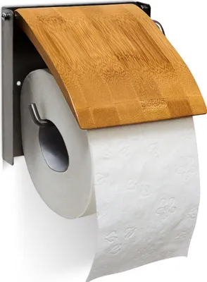 Produktbild von relaxdays Toilettenpapierhalter Bambus