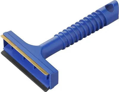 Produktbild von Eiskratzer mit Messingblatt und Gummilippe Scheibenkratzer Eisschaber