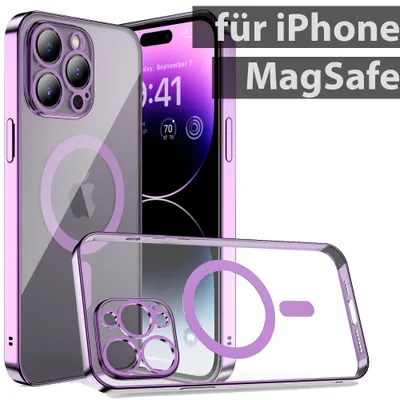 Produktbild von MagSafe Hülle iPhone 14 Plus Schutz Bumper Magnet Case Cover Violett