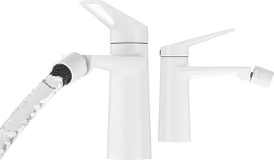 Produktbild von Granitan | NAVE - Bidetarmatur - Weiß - Messing - Keramikkopf - Badezimmerarmatur
