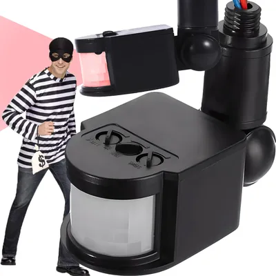 Produktbild von Bewegungsmelder für Außen Licht Infrarot PIR Detektorschalter 180° Einstellbar Bewegungssensor LED IP44 Wandlichtschalter Sensor Schalter Lamp Retoo