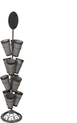Obrázok produktu pre Držiak na rastliny Clayre & Eef Ø 36x165 cm sivohnedý kov