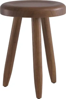 Image de Casa Padrino tabouret de luxe marron Ø 31 x h. 45 cm - Tabouret en bois massif - Tabouret rond en bois Mindi - Meubles de luxe