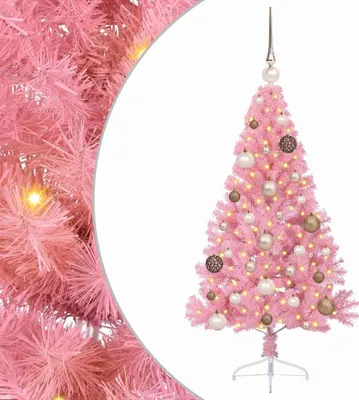 Zdjęcie produktu dla Sztuczna oświetlona choinka różowa 120 cm PVC