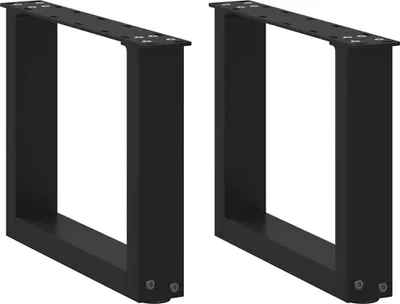 Obrázek produktu pro Nohy konferenčního stolku ve tvaru U, 2 ks, černé, 30 x (30-31) cm, ocel