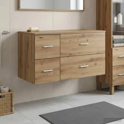Image de Maison Exclusive - Ensemble de meubles de salle de bain, 2 pièces, en bois stratifié imitation chêne artisanal