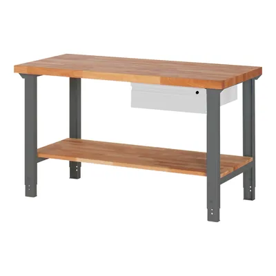 Produktbild von STIER Höhenverstellbare Werkbank Premium mit 1 Schublade und Ablageboden BxTxH 1500x700x790-1140mm