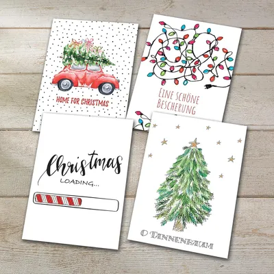 Produktbild von SIGEL DS701 Weihnachts-Postkarten-Set "Colourful Christmas" - A6 - 24 Karten
