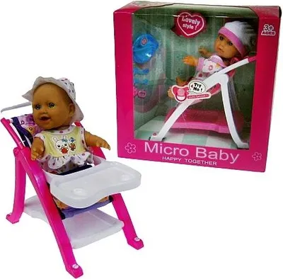 Obrázok produktu pre 13 cm bábika so stoličkou/vozíkom so zvukom