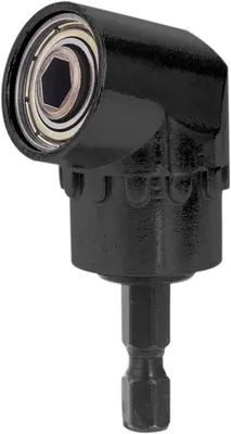 Productafbeelding van Haakse Schroevendraaier Opzetstuk - Hoekopzetstuk Boor - Moeilijk Bereikbare Plekken - Sterk Staal Permanent Magneet - 1/4 inch - Zwart