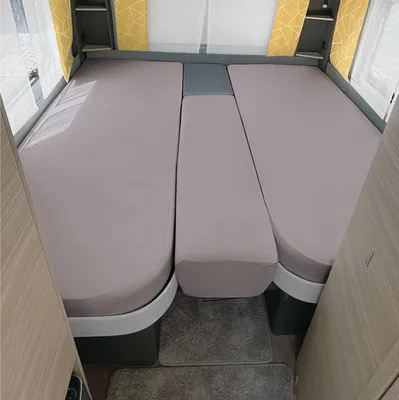 Produktbild von Erwin Müller Spannbettlaken 3er-Set für Wohnmobil/Wohnwagen Heckbett platin 70x190 cm - 85x210 cm (2x) + 35x130-50x145