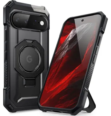 Image de Coque de protection pour Google Pixel 11 Pro XL, marque Supcase, modèle UB Grip Mag avec MagSafe, transparente et noire