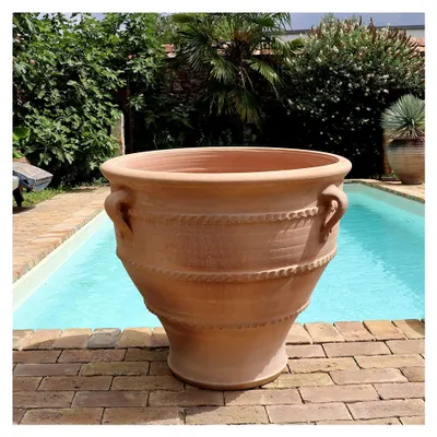 Produktbild von 100% handgefertigter Terracotta Pflanzkübel Rosa 2" 70cm aus Griechenland - Exklusive & natürliche Atmosphäre für Ihren Garten & Zuhause