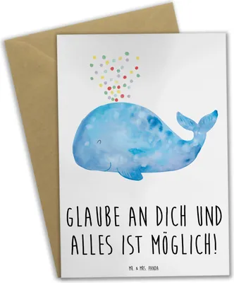 Produktbild von Mr. & Mrs. Panda Glückwunschkarte Vertrauen in eigene Fähigkeiten haben - Weiß - Geschenk, genesungskarte, Zuversicht, glückwunschkarten, Herausforderungen meistern