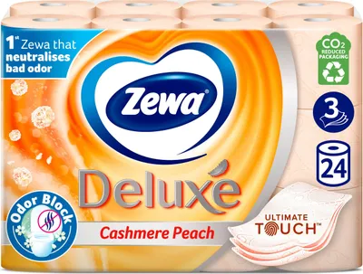 Zdjęcie produktu dla ZEWA Deluxe Cashmere Peach (24 rolki)