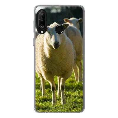 Produktbild von MuchoWow® Handyhülle Schutzhülle Hülle für Huawei P30 Lite Schafe - Tiere - Wolle Silikon Softcase Handy Hülle - Handyhülle