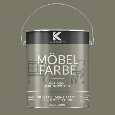Produktbild von Kenzopaints 2,5Liter Möbelfarbe Möbellack Buntlack Farbraum - Olive Register