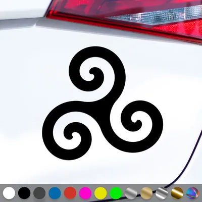 Produktbild von PantherPixel Triskele Aufkleber Keltische Kelten Wikinger Sticker Auto Geschenkidee Farbe Schwarz