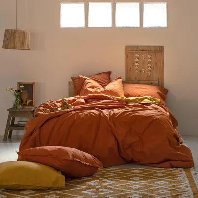 Immagine prodotto di Copripiumino Basic Terrakota 200 x 200 cm 100% cotone  Europe