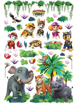 Produktbild von AG Design Wandstickers Paw Patrol Dschungel, 42.5 x 65 cm