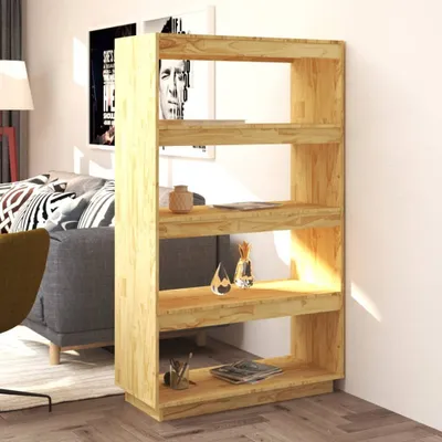 Produktbild von The Living Store Bücherregal/Raumteiler 80x35x135 cm Massivholz Kiefer