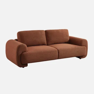 Produktbild von sweeek - 3-Sitzer Sofa mit Stoffbezug - Terrakotta