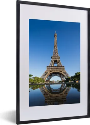 Produktbild von MuchoWow® MuchoWow® Gerahmtes Poster Originalfoto des Eiffelturms in Paris 40x60 cm - Poster mit zchwarzem Bilderrahmen - Poster in Rahmen
