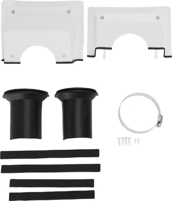 Immagine prodotto di Set di passanti a muro HVAC, set di coperture, climatizzatore split in plastica con guarnizione morbida per impianti di climatizzazione interni ed esterni, bianco