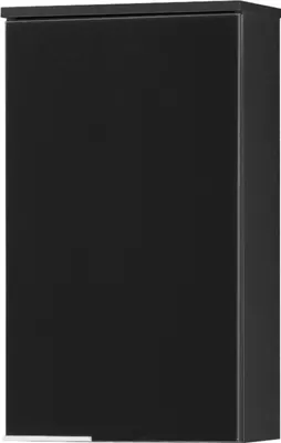 Produktbild von FACKELMANN Hängeschrank KARA / Soft-Close-System / Maße (B x H x T): ca. 41 x 70 x 23 cm / Türanschlag rechts / Möbel fürs WC oder Bad / Korpus: Anthrazit / Front: lackiertes Glas in Anthrazit