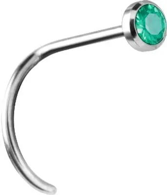 Produktbild von Karisma Nasenstecker Titan G23 Mit Kristall Elements Nasenpiercing - Blau Zrikon