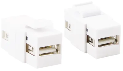Obrázek produktu pro LogiLink USB 2.0 Keystone konektor bílý (Bulk)