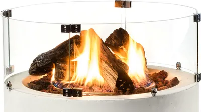 Produktbild von Happy Cocooning Mania Glasschirm für Feuertische rund 54x21 cm Glasumrandung
