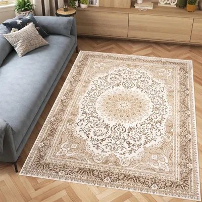 Obrázek produktu pro Tapiso koberec HERA Modern Cream Beige Obývací pokoj Ložnice 200 x 300 cm