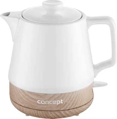 Zdjęcie produktu dla Concept RK0060, 1 l, 1200 W, Biały, Drewno, Ceramika, Bezprzewodowy