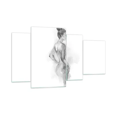 Produktbild von Bilder auf glas - 4 Teile - Frau Körper Stück - 120x70cm - Glasbilder - Wandbilder - Bilder - zum Aufhängen bereit - Wanddekoration aus Glas - Glas Bilder - Wandbild auf Glas - GDL120x70-4995