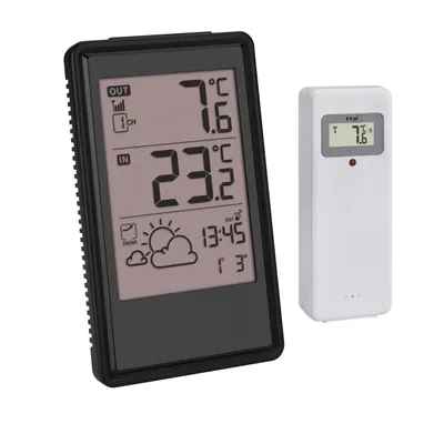 Produktbild von Funk-Wetterstation, schwarz, 35.1170.01, TFA Dostmann