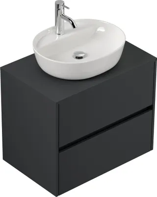 Produktbild von Badmöbel Taifun 70cm mit ovalem Aufsatzwaschbecken grafit : Grafit